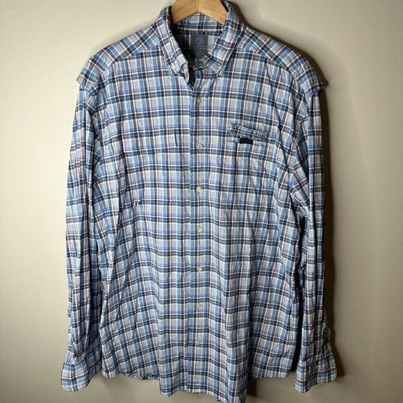 Vineyard Vines Other - Vineyard Vines Harbor Shirt Mens L Blue Plaid Button Down Fishing Vented Outdoor